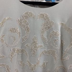 ANTONIO MELANI 3/4 DRESS WITH IVORY LACE DETAIL